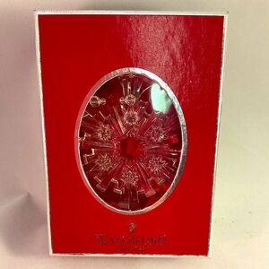 Waterford Snow Crystals Pierced Glass Ornament with Hanger